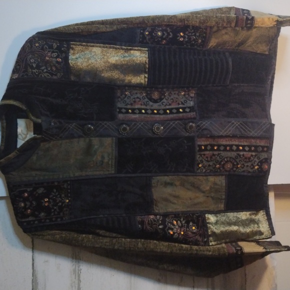Robin Clayton Designs Int. Vintage patchwork jacket sz S-M - Picture 2 of 16